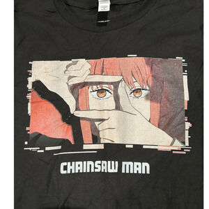 CHAINSAW MAN Anime New Black SS Graphic Tee Size S